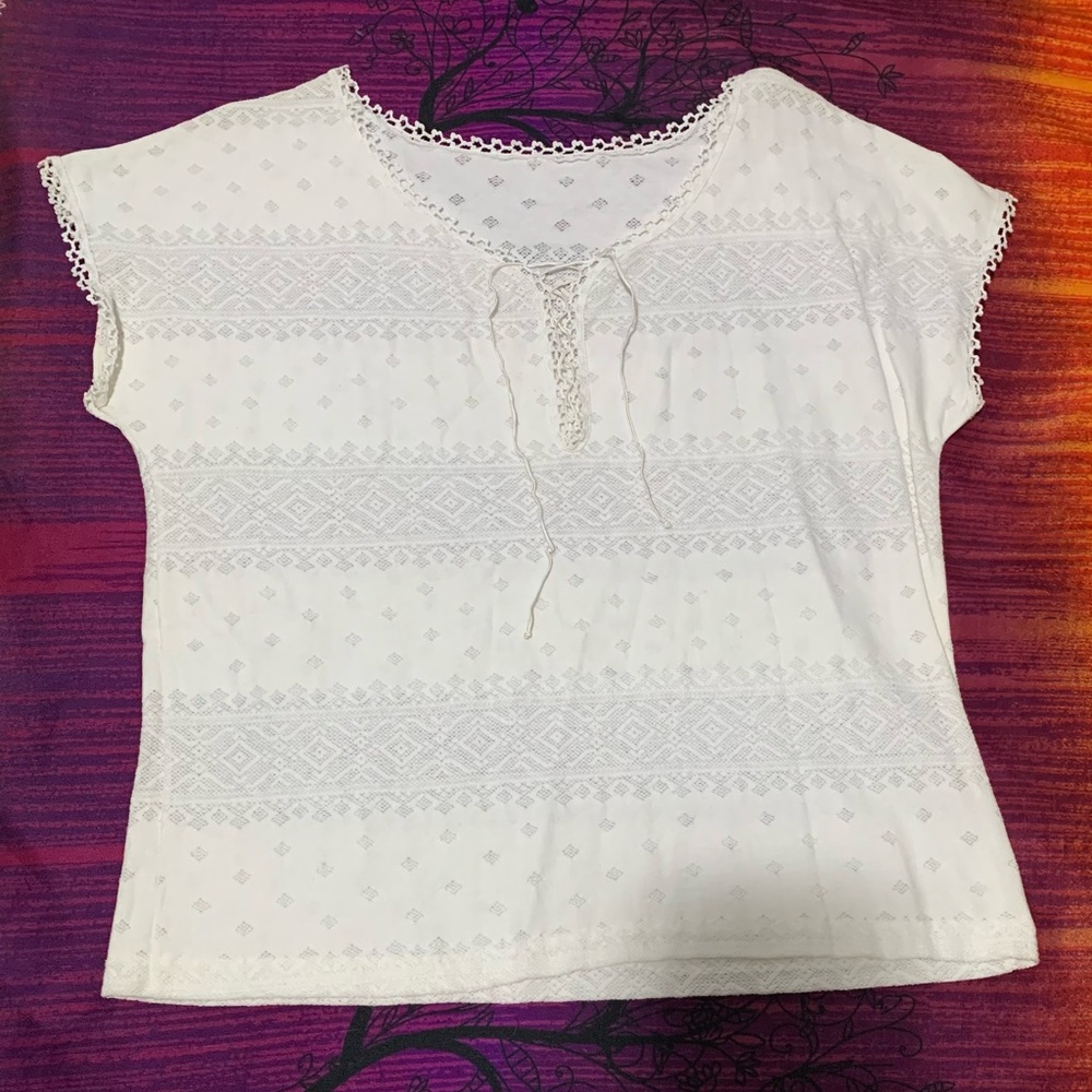 Styles To Go White boho lace blouse